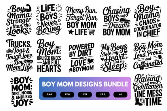 Boy Mom SVG Bundle: A Graphic Design Asset Review for Crafts