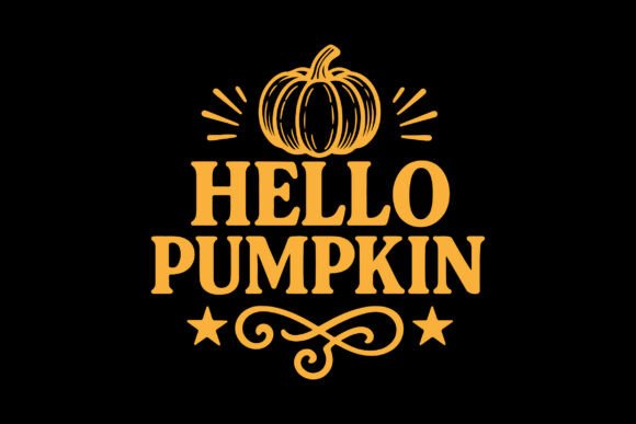 Hello Pumpkin SVG Design for Crafts and Graphics