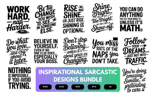 Inspirational Sarcastic SVG Bundle Review