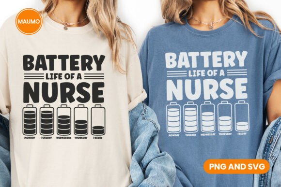 Nurse Battery Life Funny Quote Graphics for Crafts