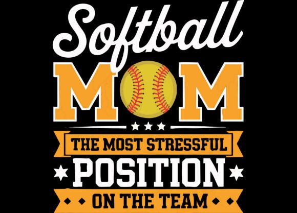 Softball Mom Funny Quote Graphics for Crafts