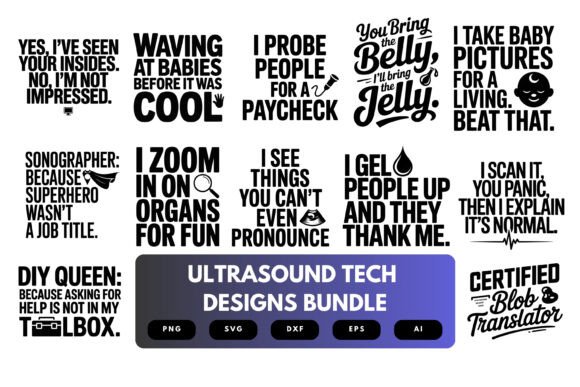 Ultrasound Tech SVG Bundle: Graphics & Crafts for Medical Branding